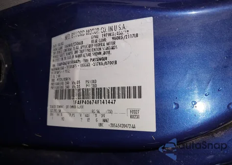 2004 Ford Mustang from USA, damaged, VIN 1FAFP40674F141447